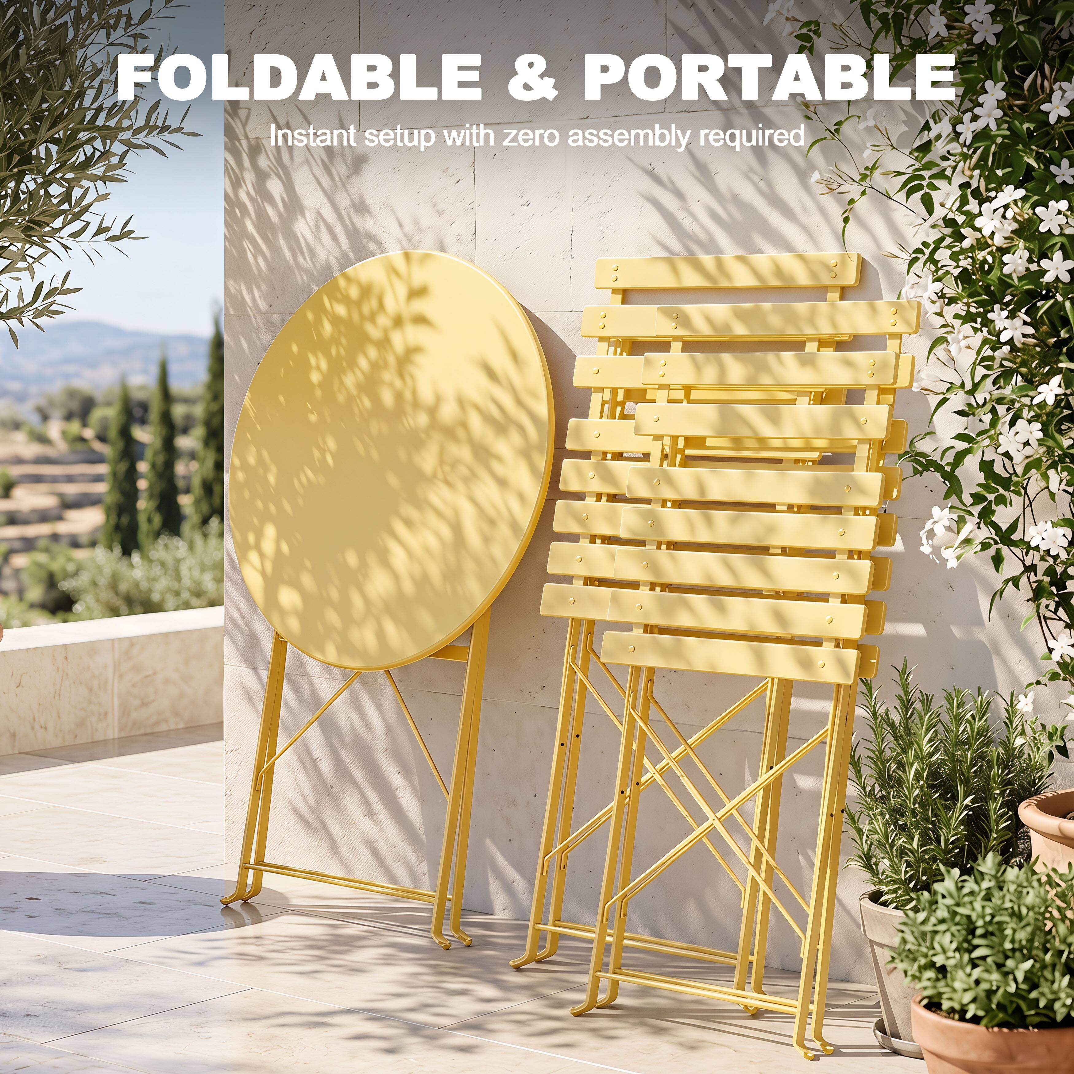 FOLDABLE & PORTABLE  
Instant setup with zero assembly required