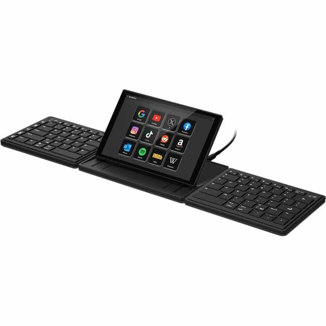 MP - Mobile Pixels Tetra Keyboard - Wireless Connectivity - Bluetooth - 5 - 85 Key(s) - Windows, Mac OS, Android - Notebook - Black