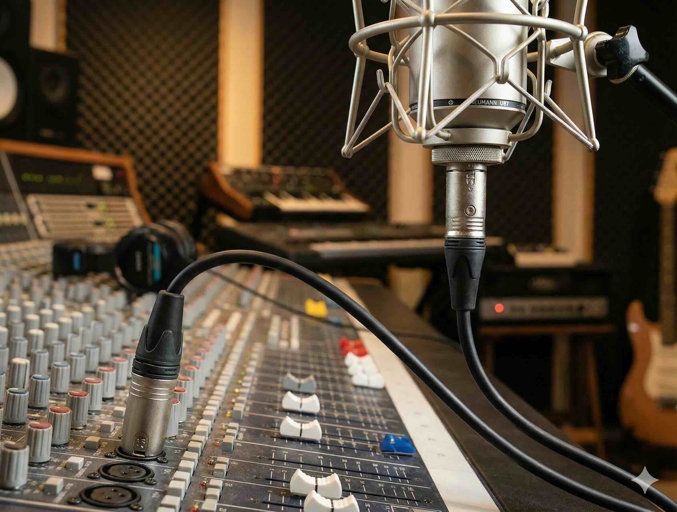 The text on the microphone reads: "EUMANN U87".