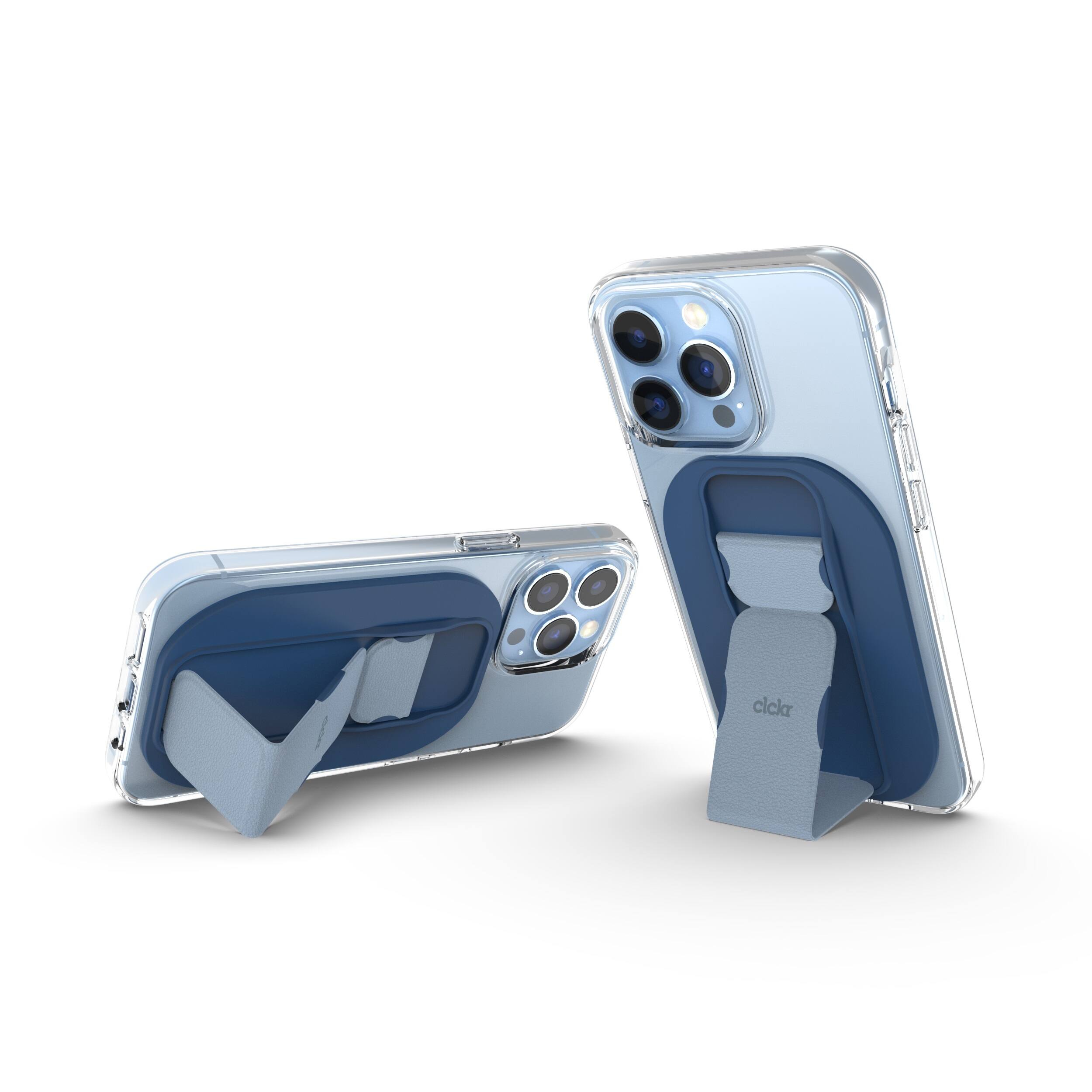 Alt View 12. CLCKR - Phone Grip and Stand for MagSafe Compatible Phones - Blue.
