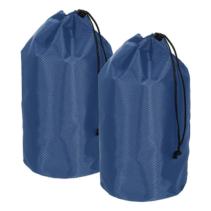 Front. Unique Bargains - Stuff Sack, Portable Waterproof Ultralight Drawstring Dry Bag w/ Toggle, 7x13in, 2pcs for Backpacking/Camping - Dark Blue.