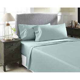 Perthshire Platinum Concepts - 800 Thread Count Solid Sateen Sheet - 4 Piece Set - King - Ocean blue