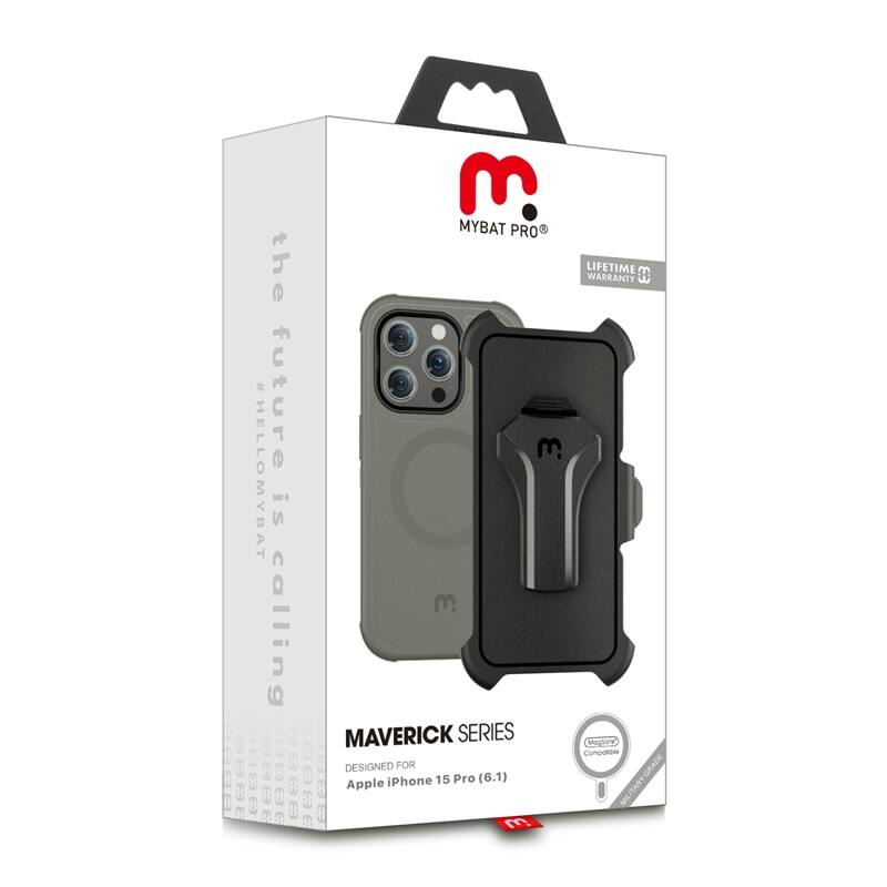 MYBAT PRO the future is calling MAVERICK SERIES DESIGNED FOR Apple iPhone 15 Pro (6.1) LIFETIME WARRANTY Compatible GRADE AHLITARY