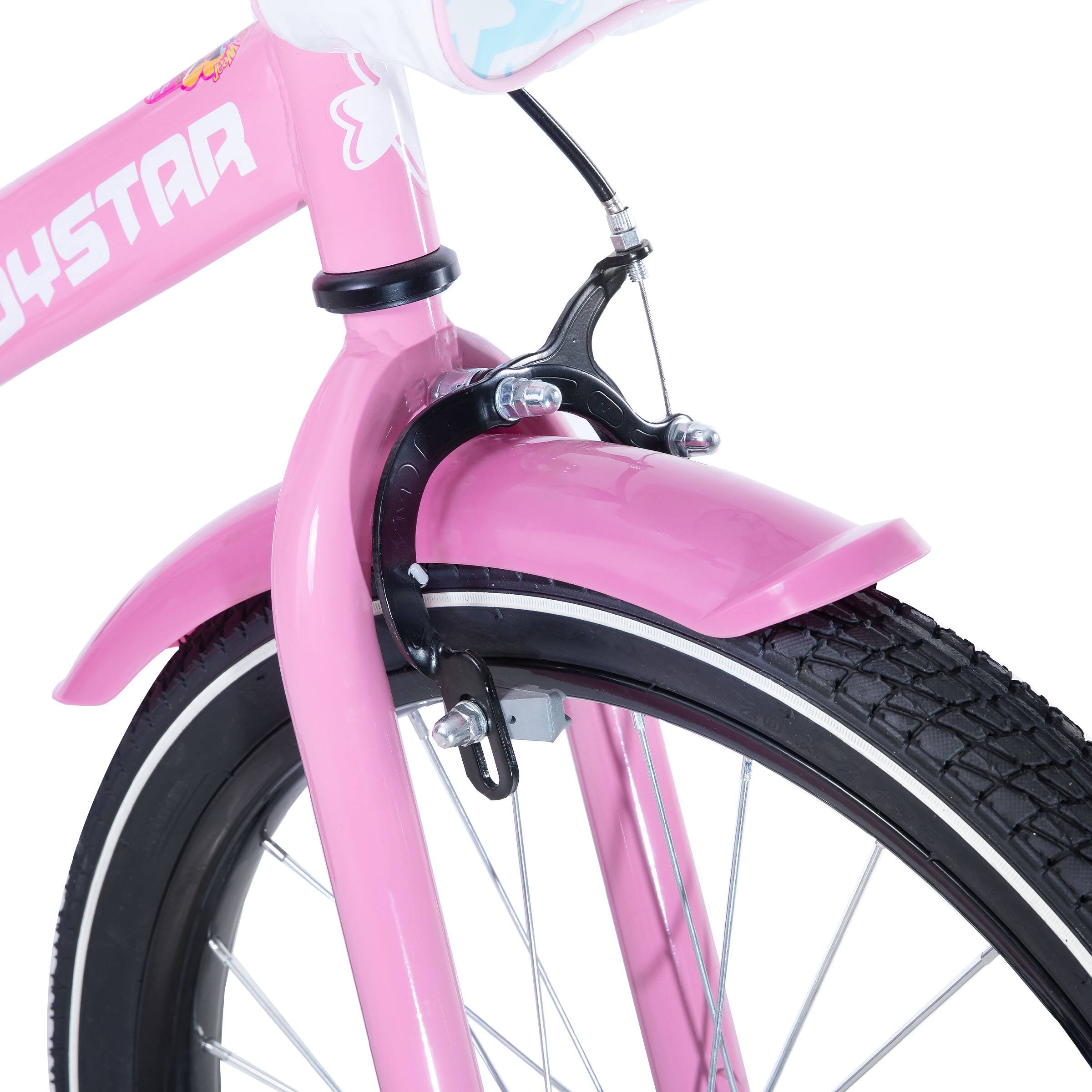 Alt View 8. JOYSTAR - JOYSTAR Zinnia 20" Kids Bike for Ages 7-13 Girls, Children's Bicycle with Training Wheels & Doll Seat, Pink - Pink.
