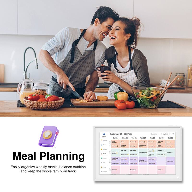 September 05 01:37 AM

Sun 24  
Mon 25  
Tue 26  
Wed 27  
Thu 28  
Fri 29  
Sat 30

Meal Planning  
Easily organize weekly meals, balance nutrition, and keep the whole family on track.