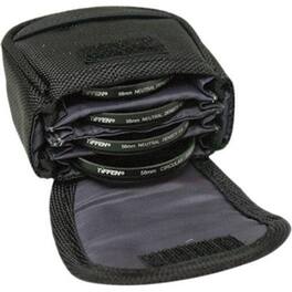 Tiffen - Belt Style Filter Pouch, Large, 4 Filter Capacity, Fits 62mm to 82mm
