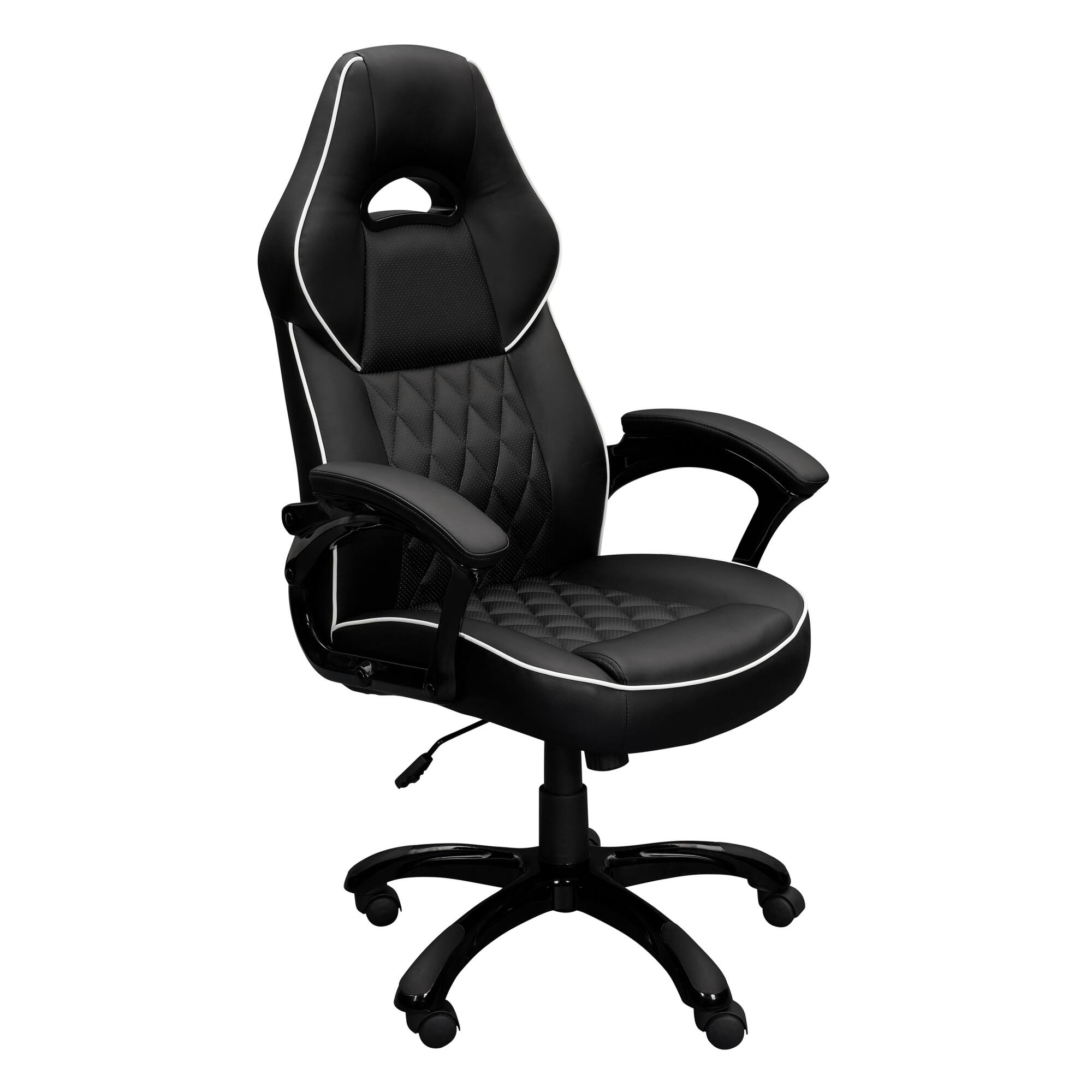 Angle. GOODSILO - High Back Executive Sport Race Office Chair with Ergonomic Design and Adjustable Features - Black.