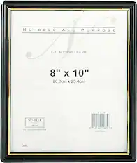 NU-DELL ALL PURPOSE
E-Z MOUNT FRAME
8" x 10"
20.3cm x 25.4cm
NU-DELL
MADE IN CHINA
MODEL: 4212
ITEM: 11800
BARCODE: 0 71272 11800 1