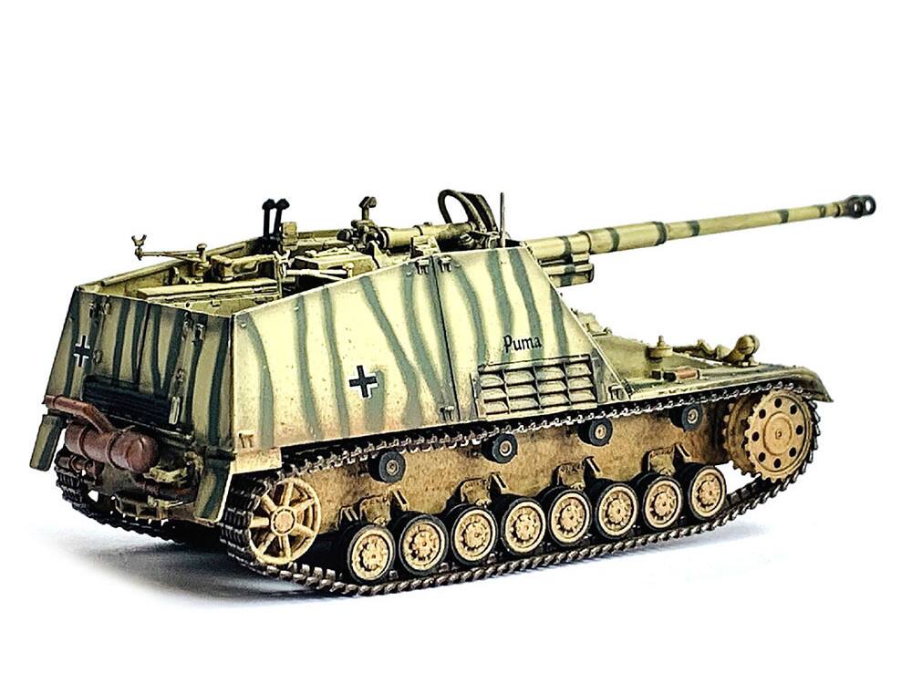 Angle. Dragon Models - German Sd.Kfz.164 Hornisse Nashorn Armored Vehicle Puma German Army NEO Dragon Armor Series 1/72 Plastic Model - Multi.