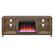 Front. Ameriwood Home - Lumina Deluxe Fireplace TV Stand (70”) - Columbia Walnut.