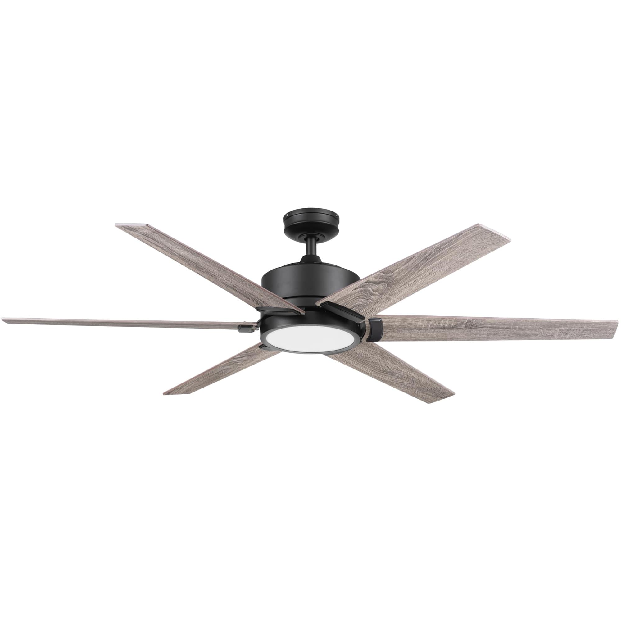 Honeywell - Talbert Ceiling Fan, Color Changing LED and Remote, 62" - Matte Black