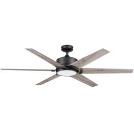 Honeywell - Talbert Ceiling Fan, Color Changing LED and Remote, 62" - Matte Black