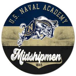Jardine - Midshipmen 20'' x 20'' Retro Logo Circle Sign - Navy