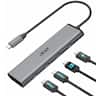 Acer - 10Gbps USB C Hub with 4K@60Hz USB-C Display Output, 4-Port USBC Splitter with 100W PD, 2*USB-C 3.2 Data Transfer - Gray