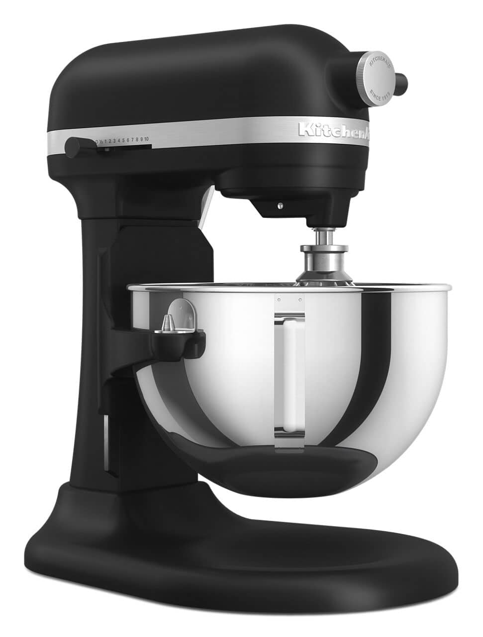 Left. KitchenAid - 5.5 Quart Bowl-Lift Stand Mixer - Black Matte.