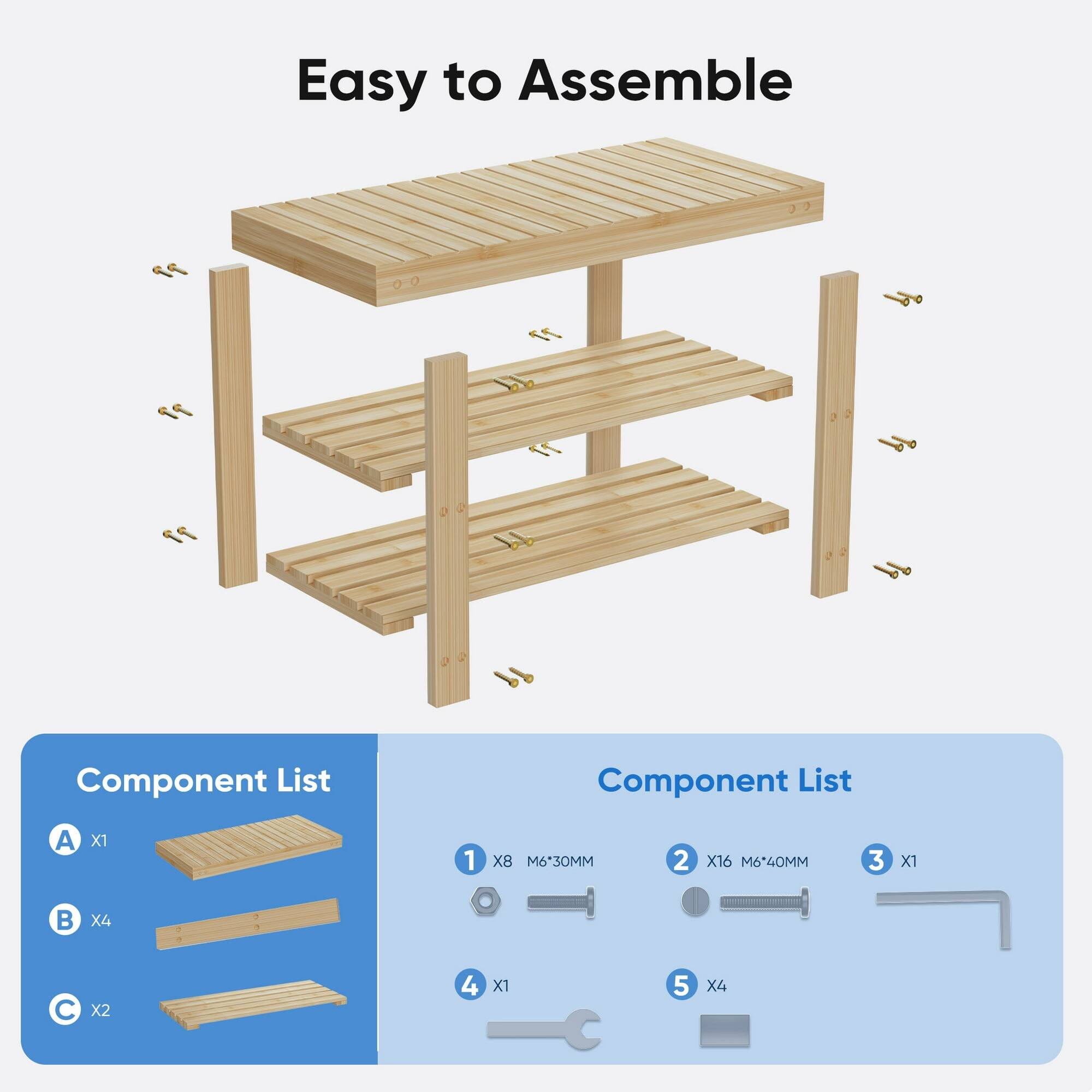 Easy to Assemble

Component List

A X1  
B X4  
C X2  

Component List

1 X8 M6*30MM  
2 X16 M6*40MM  
3 X1  
4 X1  
5 X4