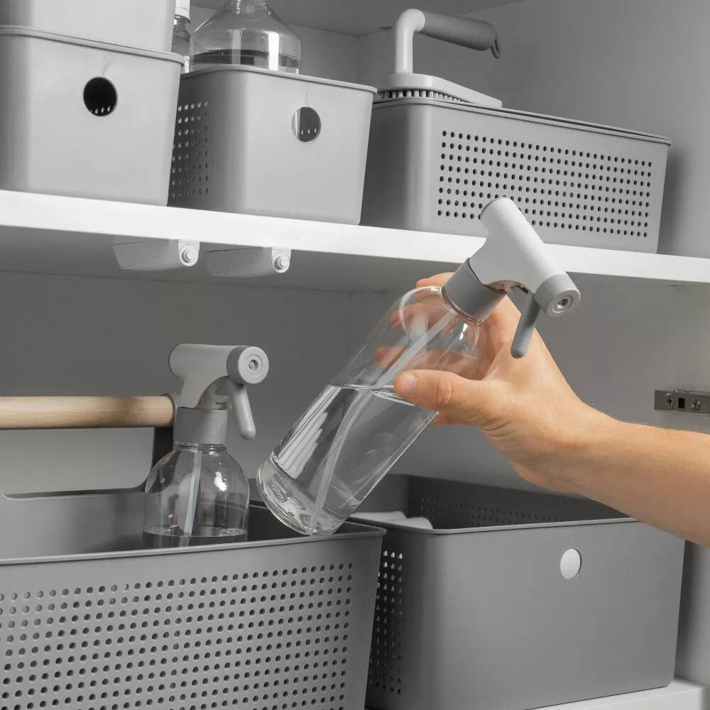 Back. OU - OU Reusable Cleaning Spray Bottle - 16 oz, Adjustable Nozzle & Safety Lock, Multipurpose Cleaning.