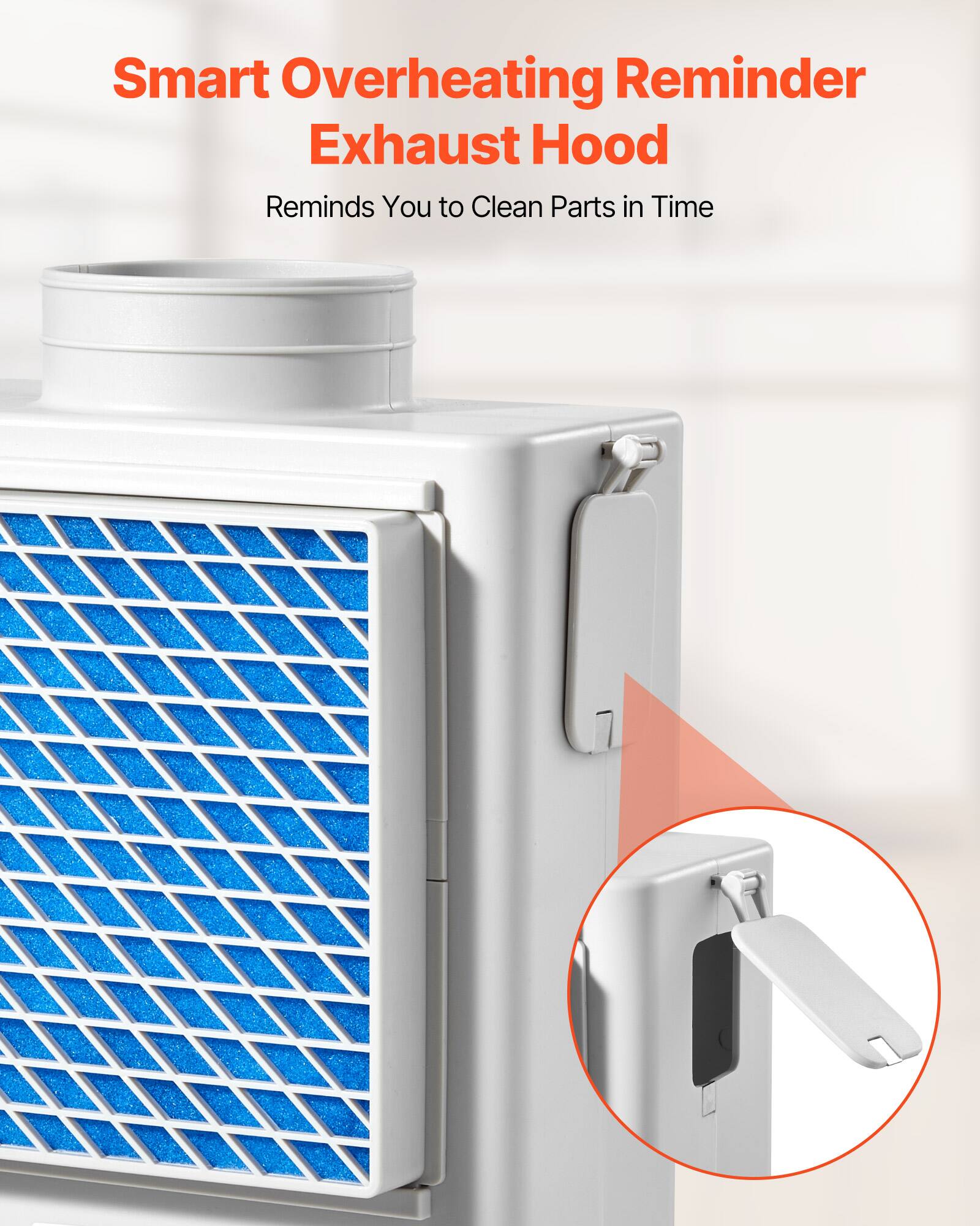 Smart Overheating Reminder Exhaust Hood  
Reminds You to Clean Parts in Time