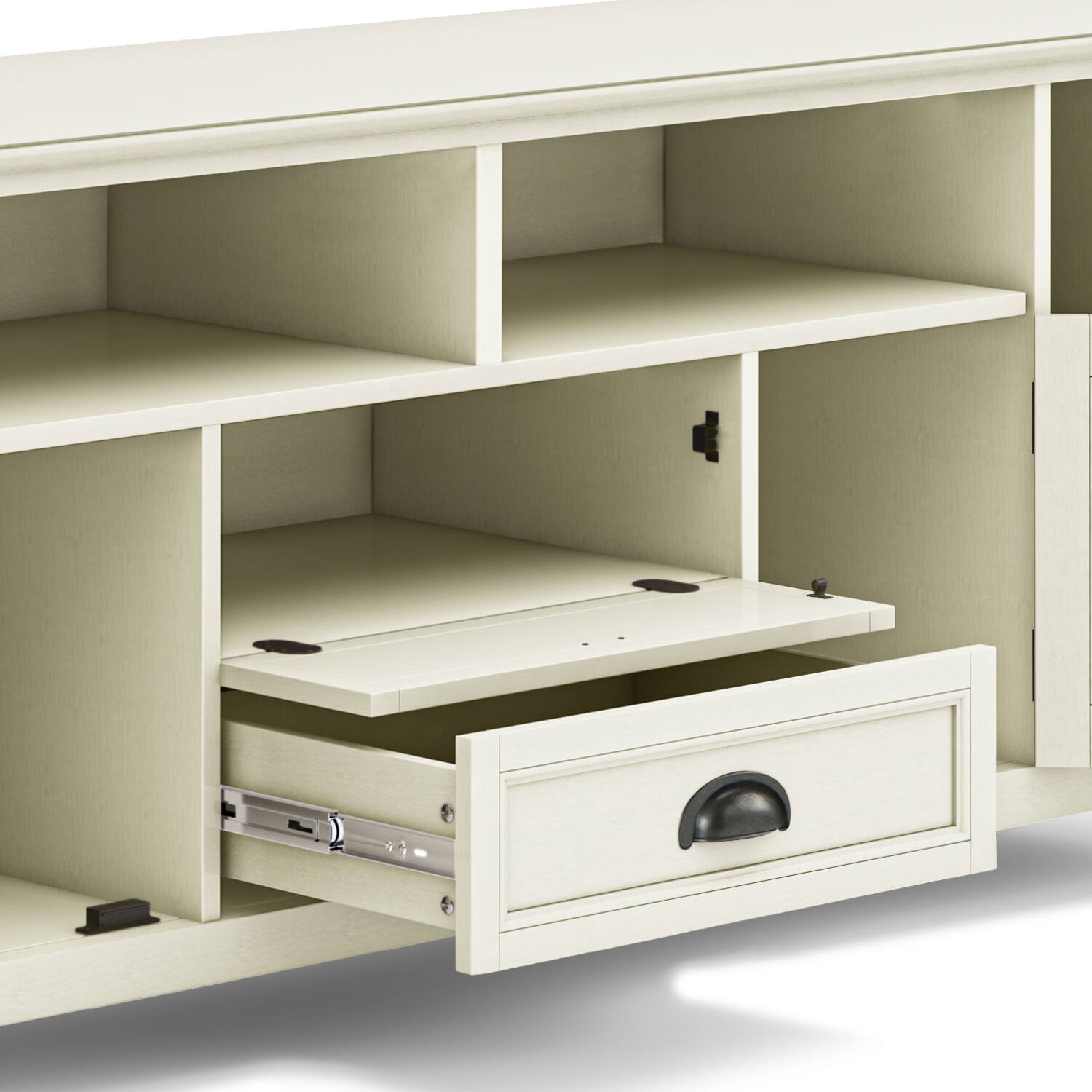 Alt View 11. Simpli Home - Cosmopolitan SOLID WOOD 72 inch Wide TV Media Stand in Light Golden Brown For TVs up to 80 inches - Light Golden Brown.