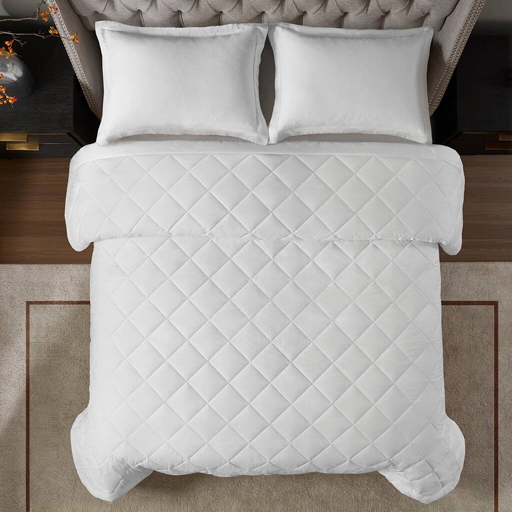 Alt View 2. Gracie Mills - Gracie Mills Serenelle Cotton Premium Blanket - White.