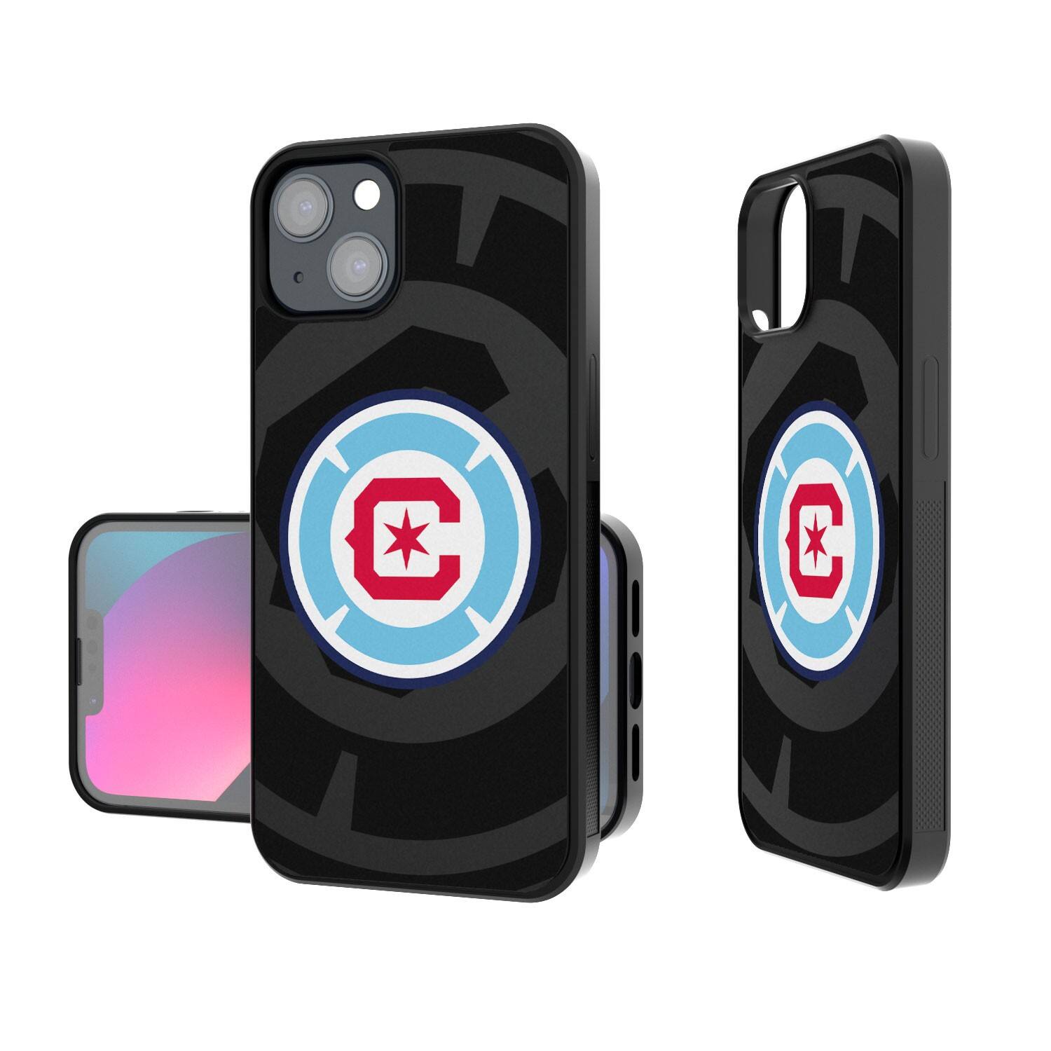 Alt View 3. Keyscaper - Chicago Fire iPhone Mono Tilt Bump Case - 15 Pro - Multicolor.