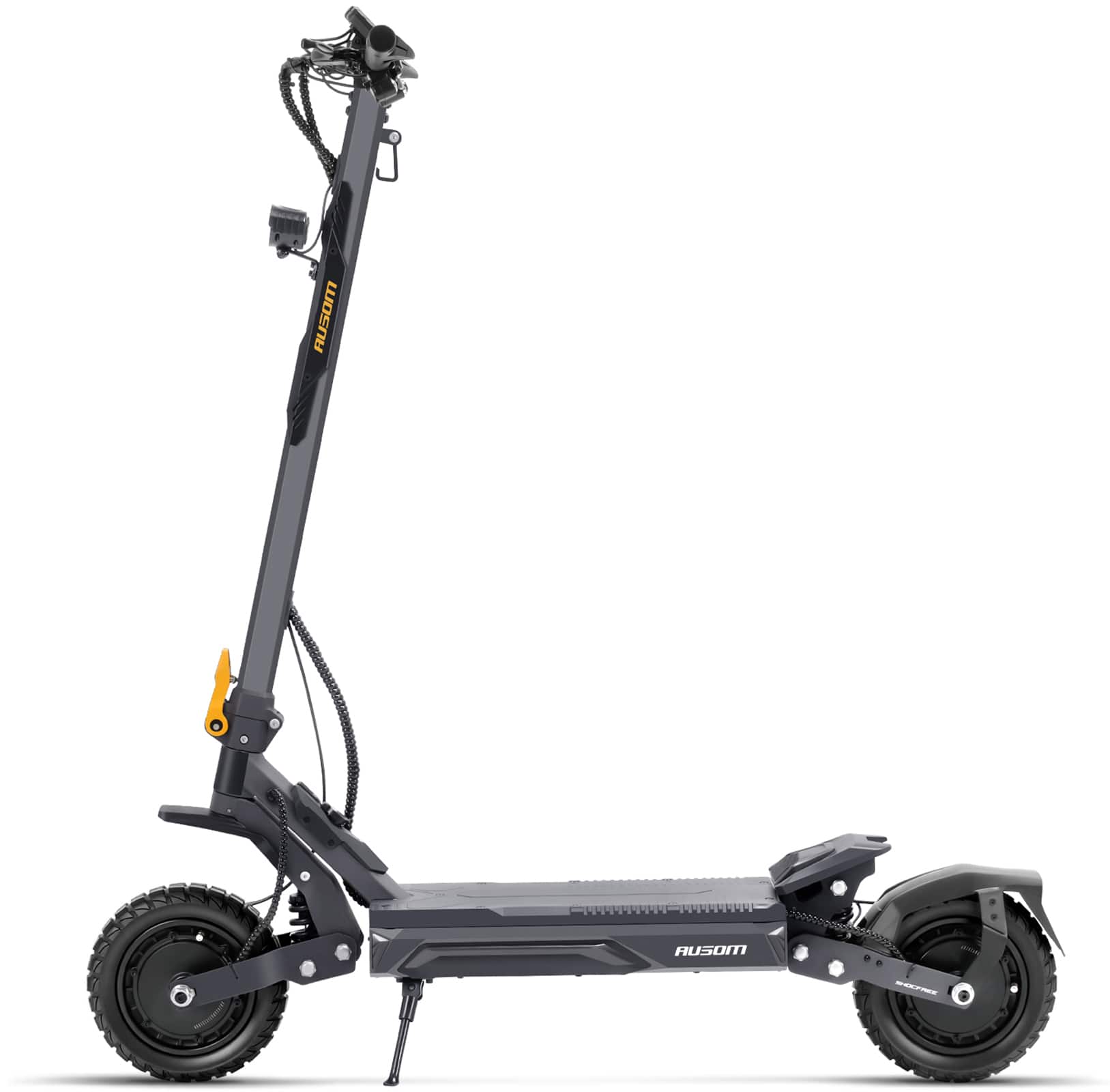 Ausom - Gosoul 2 Pro Foldable Electric Scooter w/ 56 mi Max Operating Range & 20 mph Max Speed, Dual 1400W Motors, 10" Tires - Dark Gray