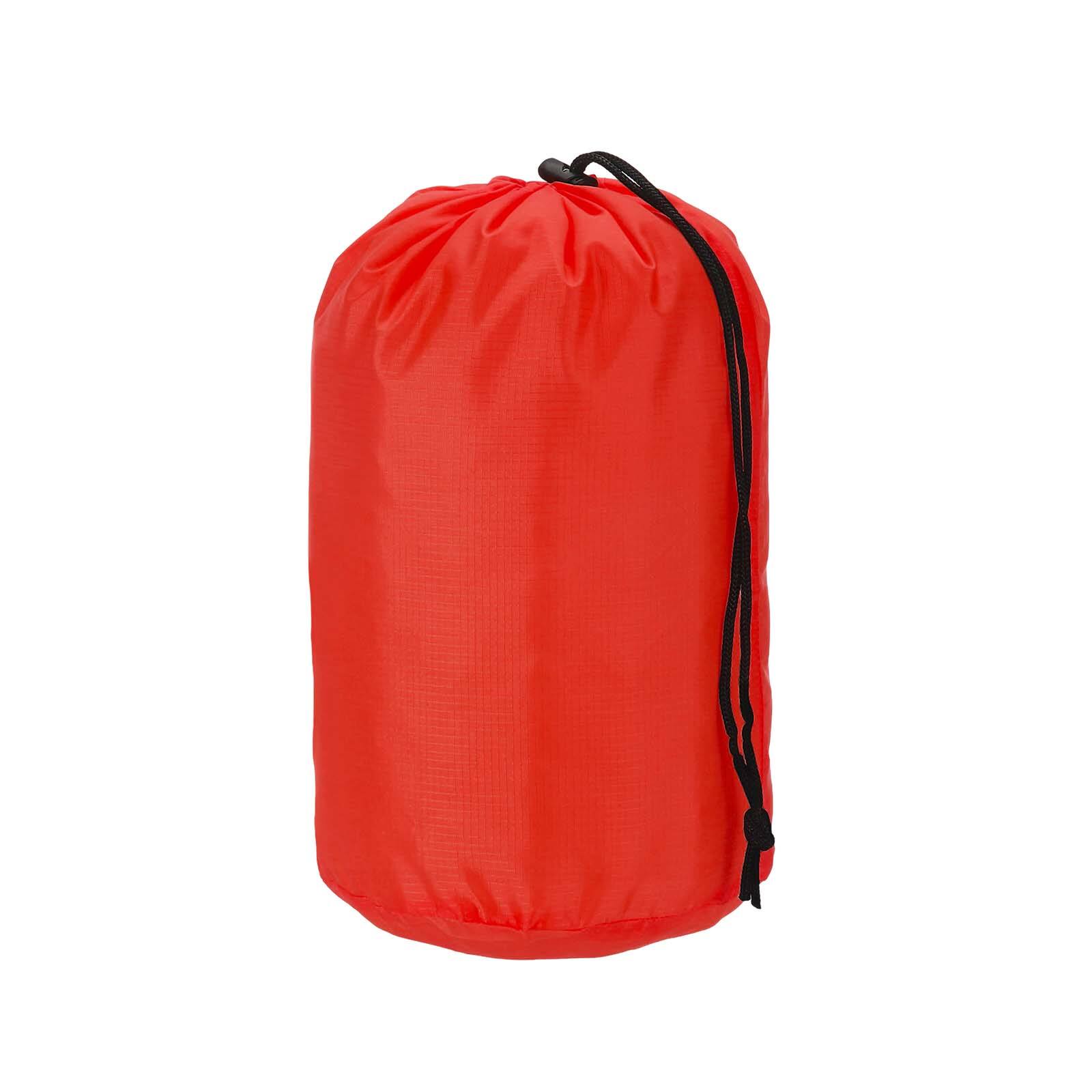 Front. Unique Bargains - Stuff Sack, Nylon Waterproof Storage Sack, Portable Drawstring Dry Bag with Toggle, 4x8Inch, for Camping - Red.