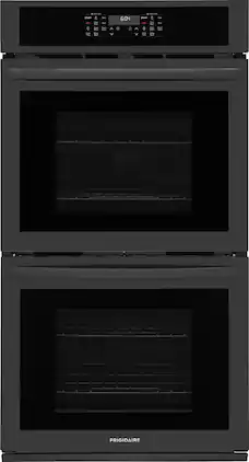 Frigidaire - 27" Built-In Double Wall Oven with Convection Bake and Air Fry - Black
