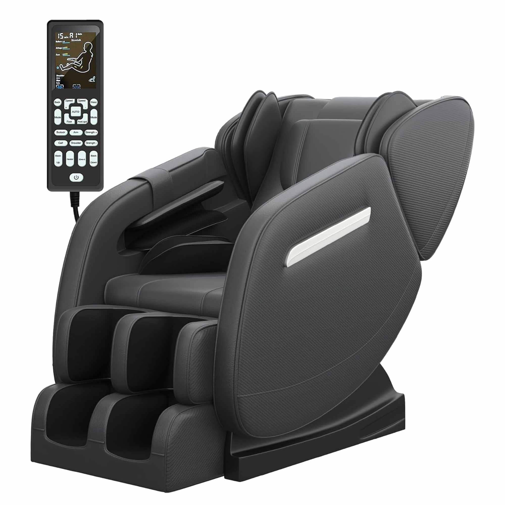 Front. Essen Blissed - Favor MM350 Full Body Zero Gravity with Shiatsu Massage Chair - Blcak.