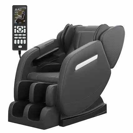 Front. Essen Blissed - Favor MM350 Full Body Zero Gravity with Shiatsu Massage Chair - Blcak.