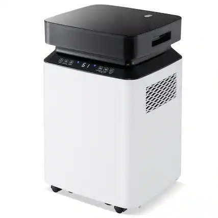 Front. SKONYON - High Capacity Dehumidifier with Continuous Drain Large Coverage Area and Quiet Operation - White.