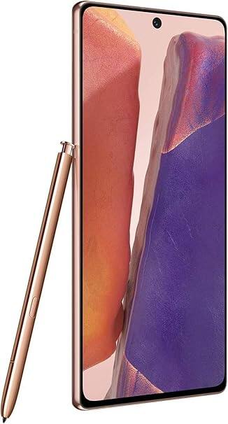Angle. Samsung - Galaxy Note 20 5G N981U (Unlocked) 128GB - Mystic Bronze.