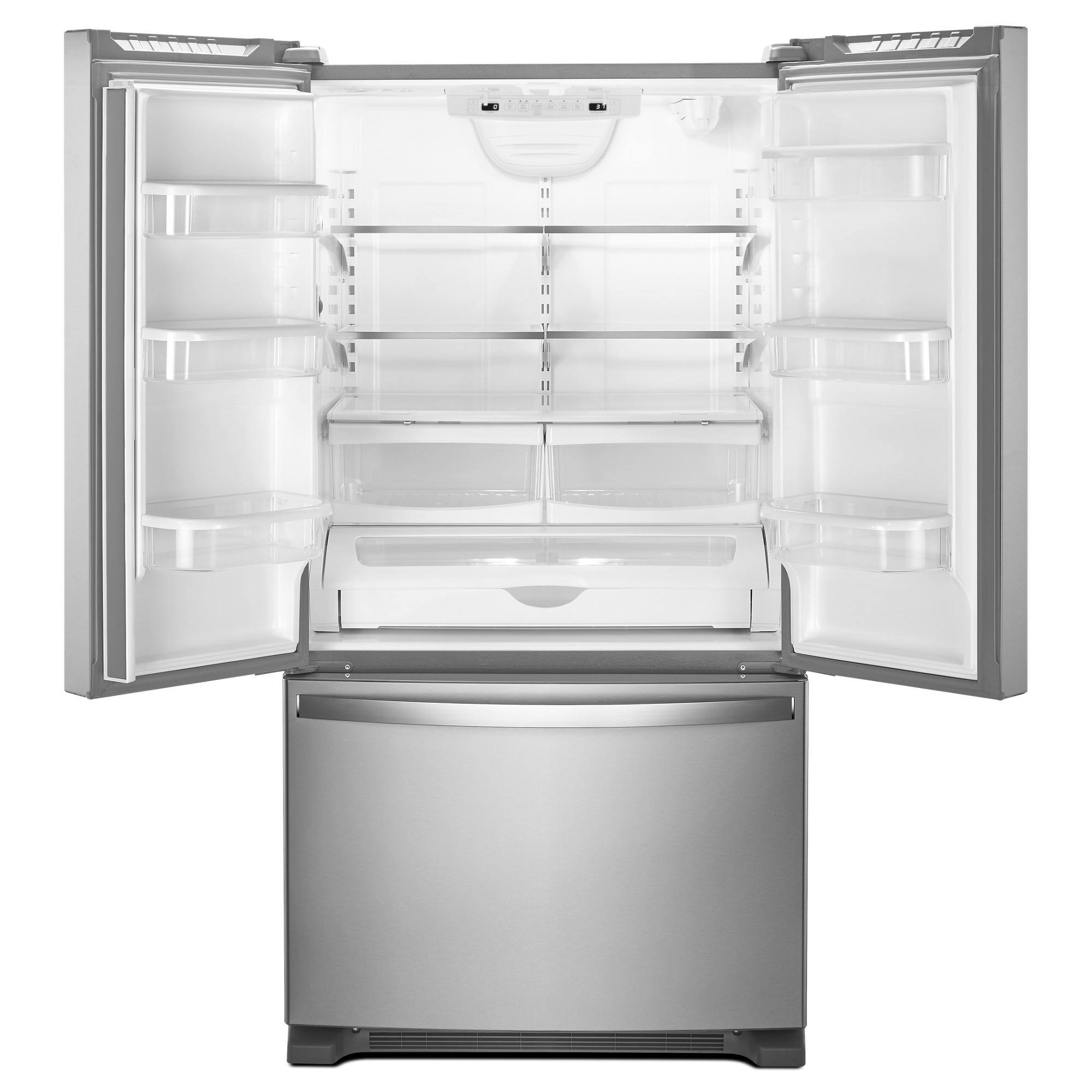 Alt View 1. Whirlpool - 22 cu. ft. French Door Refrigerator with Humidity-Controlled Crispers - Fingerprint Resistant Stainless Steel.