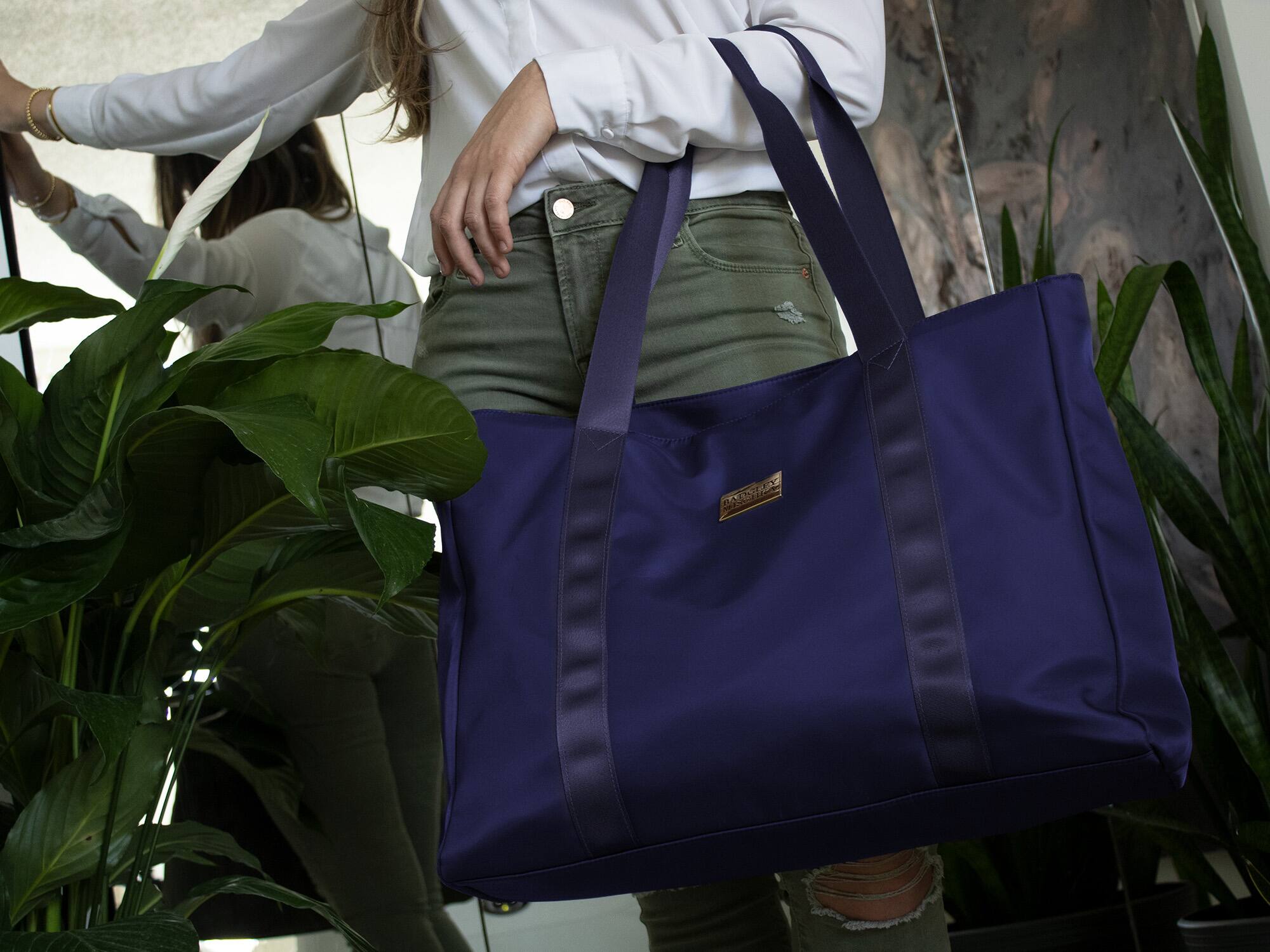 Alt View 2. Badgley Mischka - BADGLEY MISCHKA Nylon Weekender Duffel Bag | Navy - Navy.