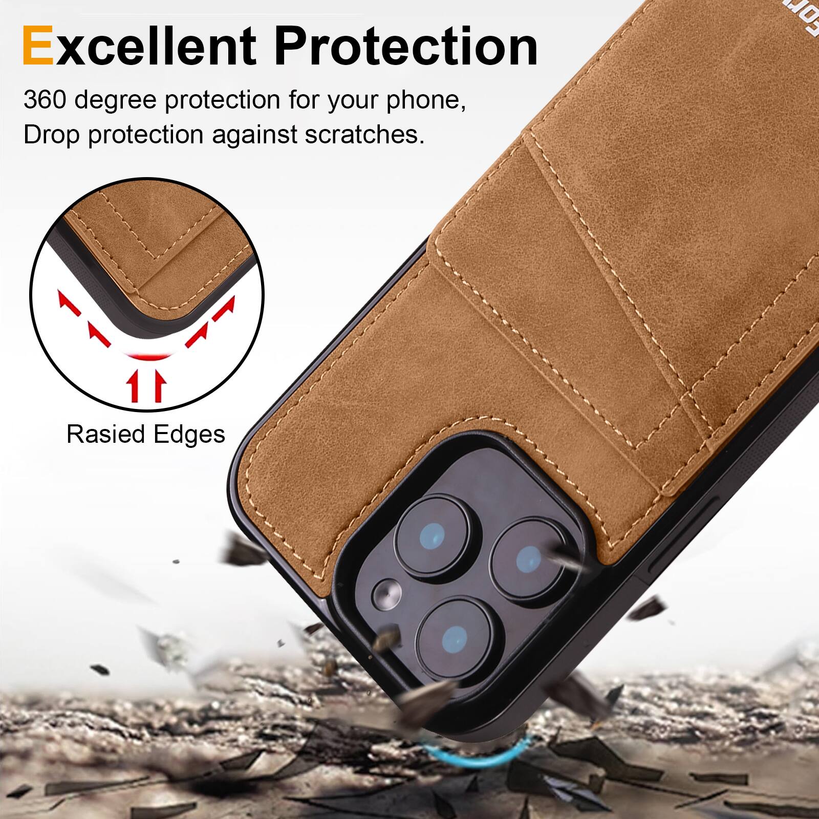Excellent Protection

360 degree protection for your phone, Drop protection against scratches.

Raised Edges