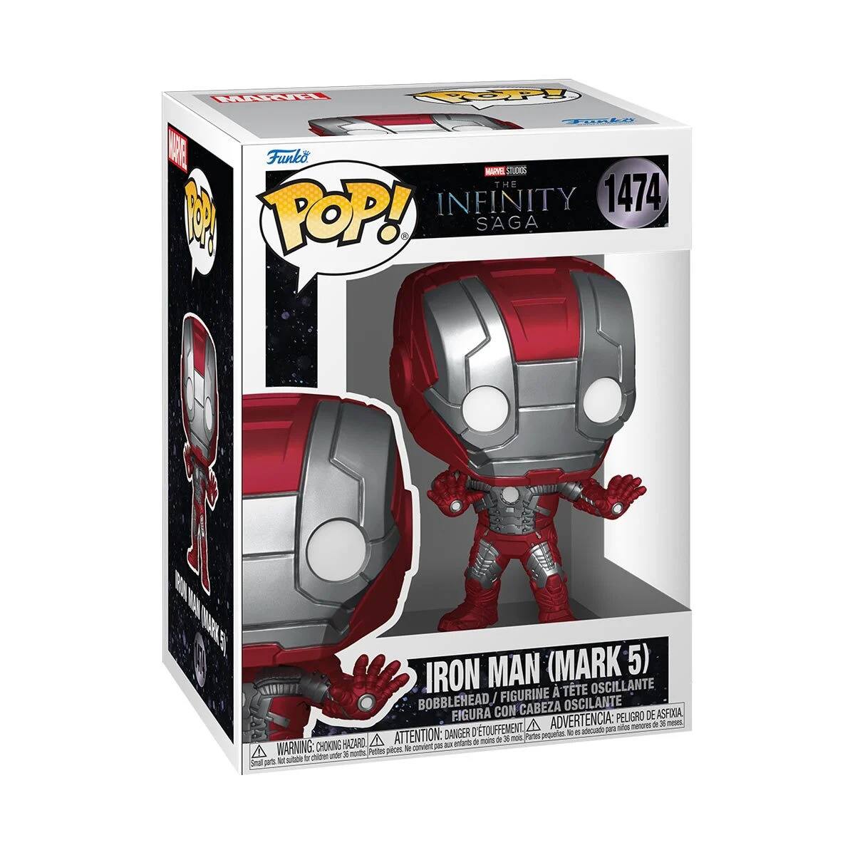 Funko Pop! The Infinity Saga 1474 M Iron Man (Mark 5) Bobblehead

ATTENTION: peligro de asfixia para niños menores de 36 meses

WARNING: Choking Hazard. Small parts. Not for children under 3 years.

DANGER: pel·ques pel·lets per a pel·lets de 36 mesos

ADVERTENCIA: Peligro de asfixia para niños menores de 36 meses

FIGURINE À TÊTE OSCILANTE

BOBBLEHEAD CON CABEZA OSCILANTE