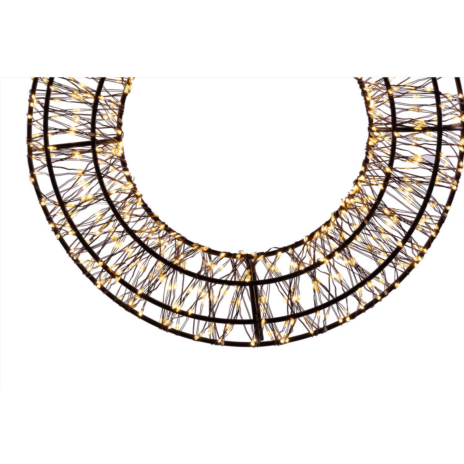 Angle. Celebrations - Celebrations LED Warm White Wreath 22 in. Hanging Decor - Warm White.