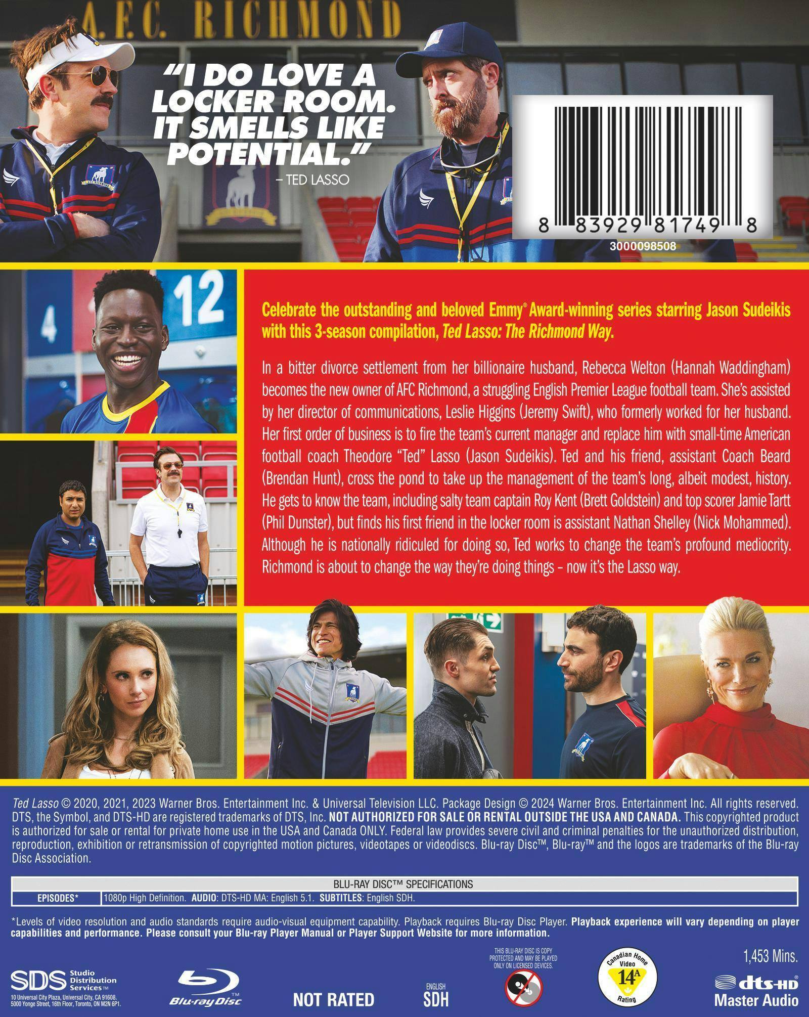 Back. Ted Lasso: The Richmond Way [Blu-ray].
