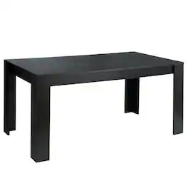 SlickBlue - Rectangular Modern Dining Table for 6 People for Kitchen or Dining Room - Black