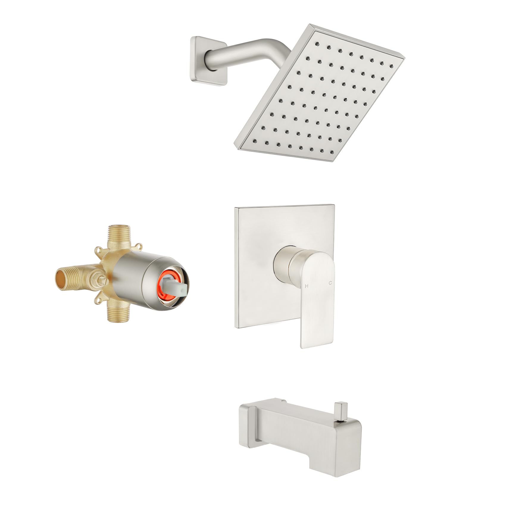 Brushed Nickel-With Shower Head