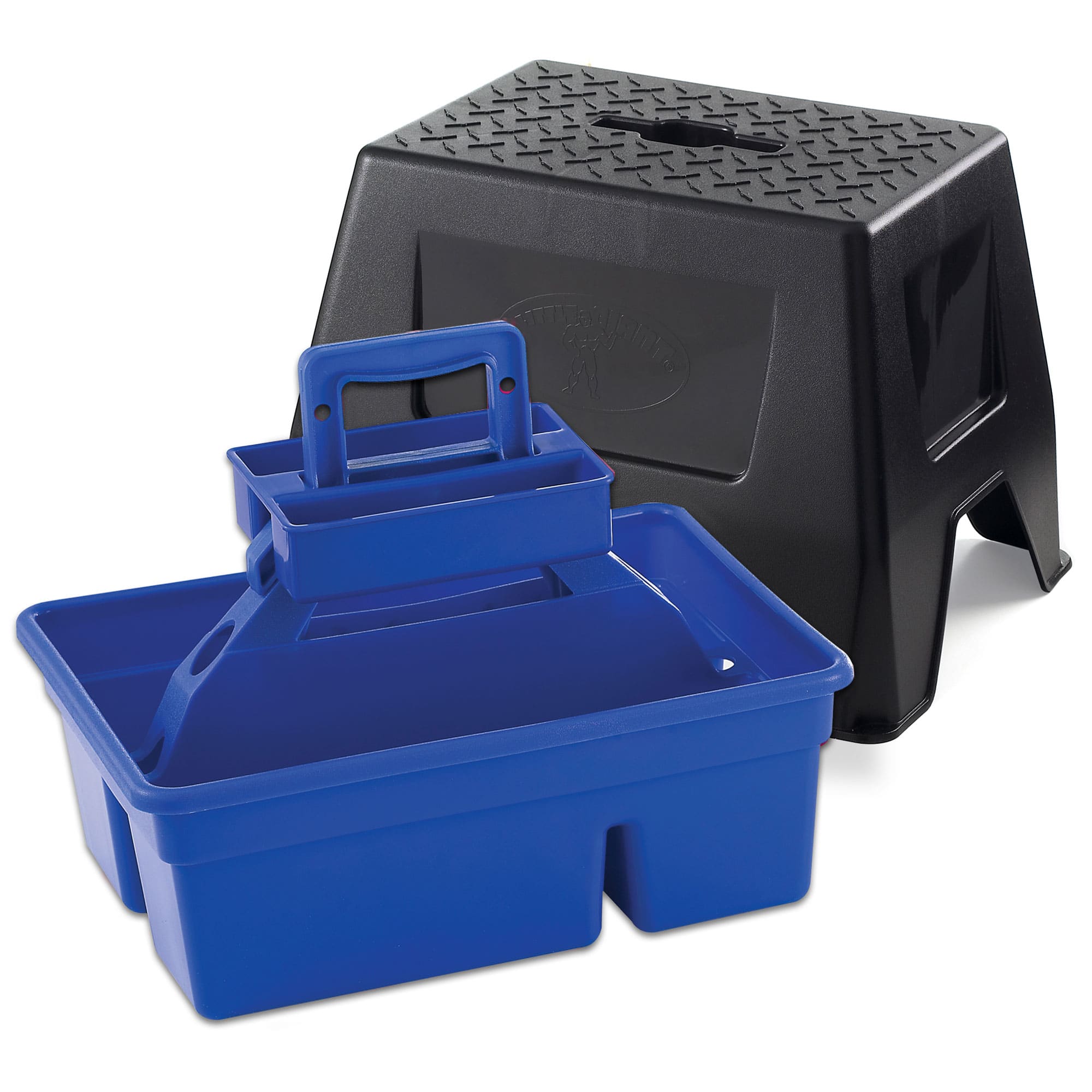 Little Giant - DuraTote Stable Stool and Tote Box with Carrying Handle - Blue