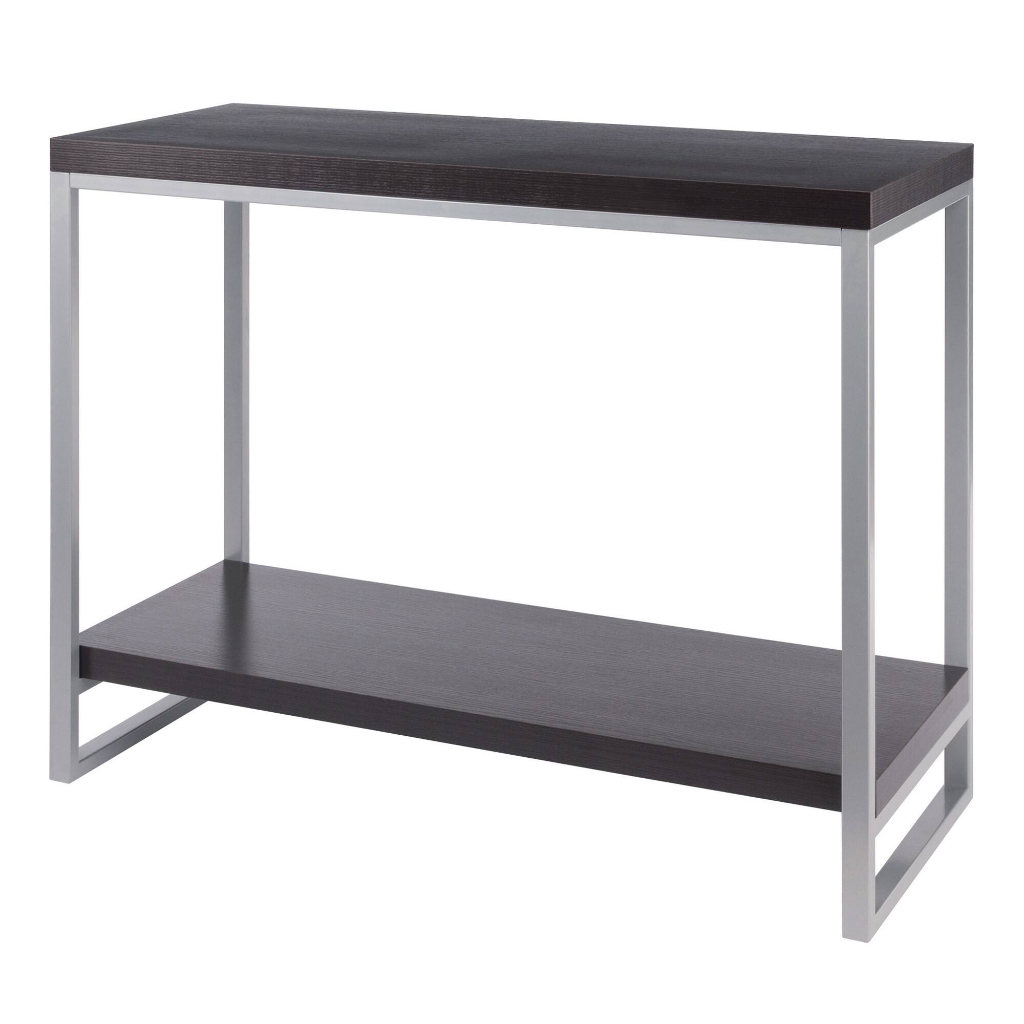Front. Winsome Wood - Jared Console Table - Espresso/Slate Gray.