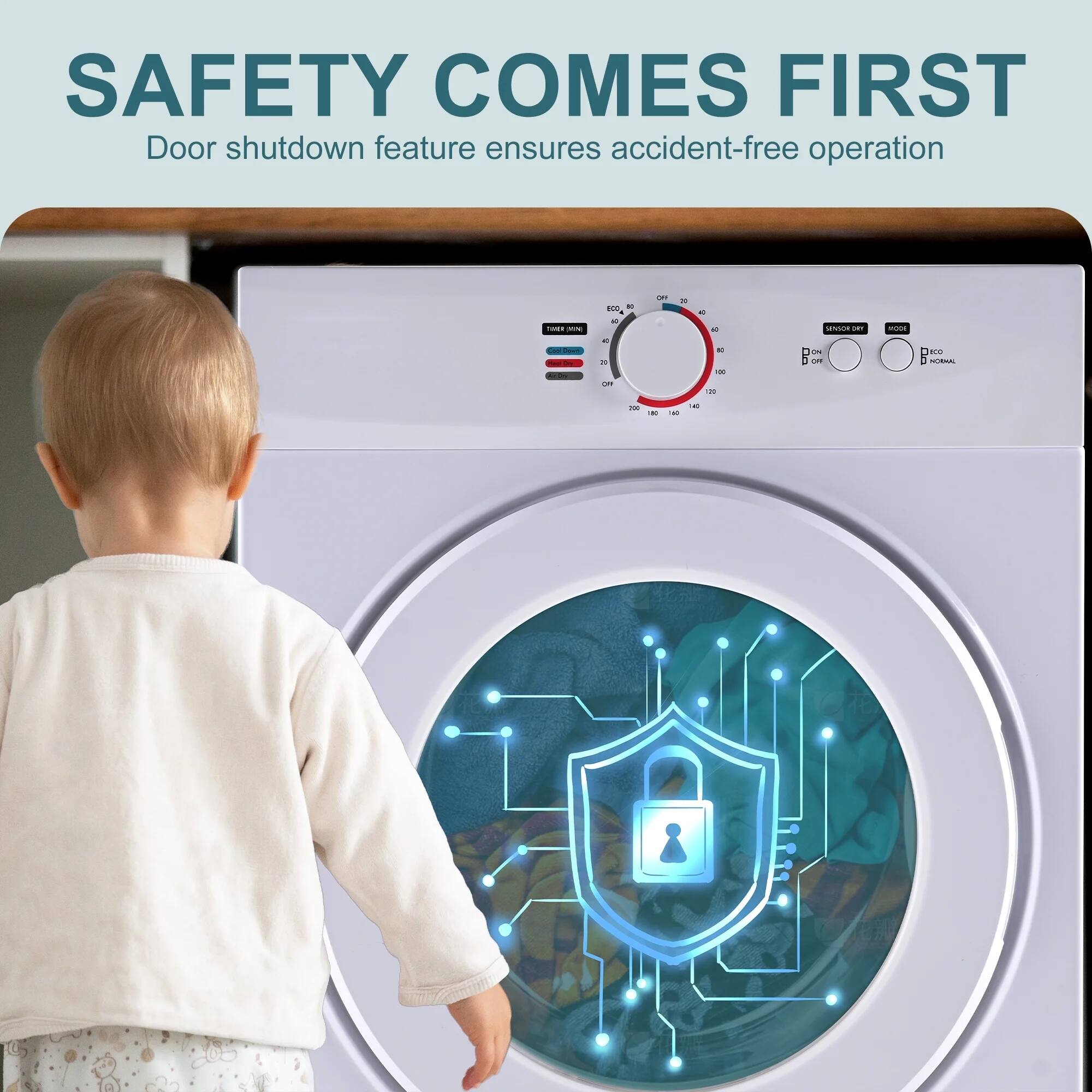 SAFETY COMES FIRST. Door shutdown feature ensures accident-free operation.