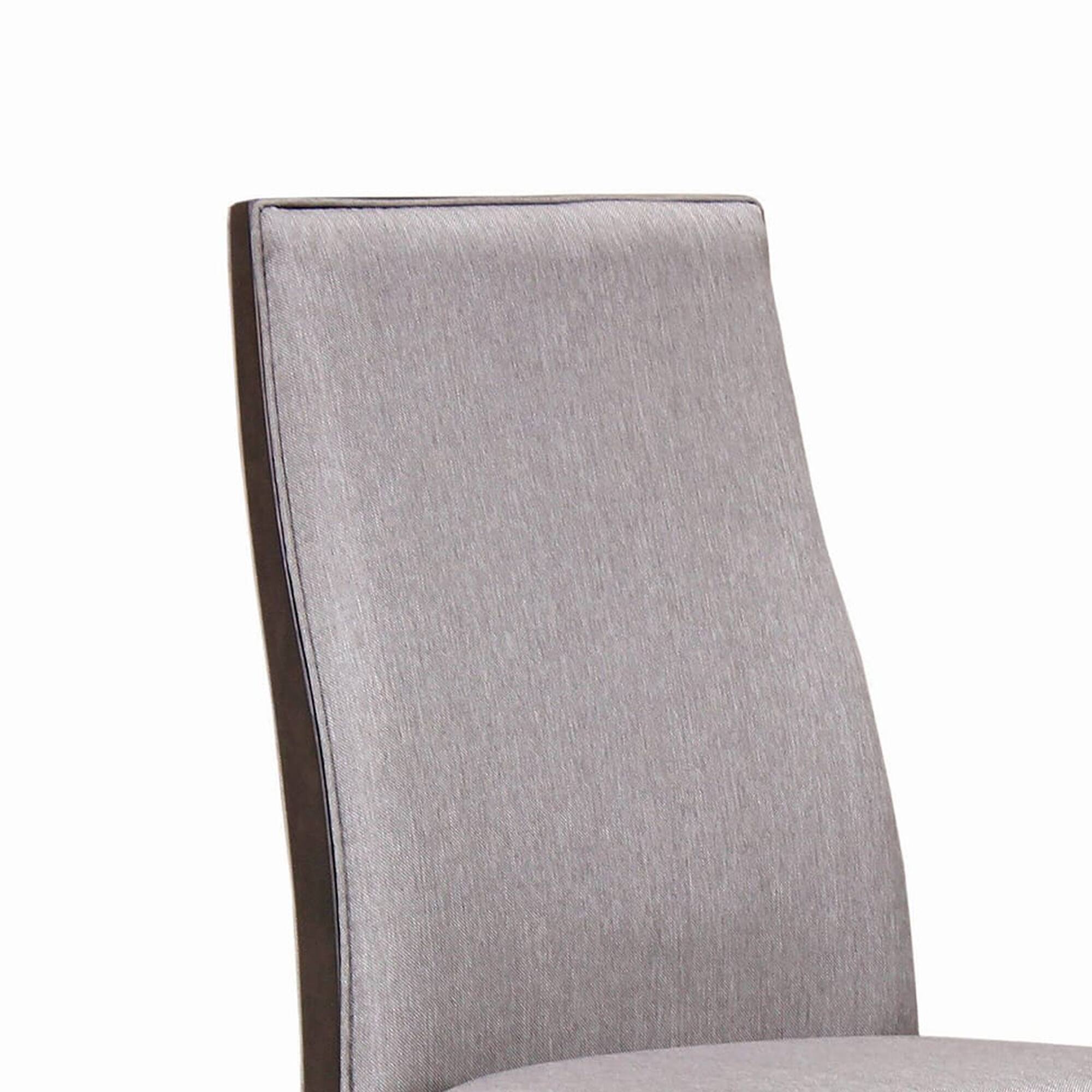 Alt View 1. Manhattan Lane - Fabric Upholstered Wooden Dining Chair, Set of 2 - Gray and Brown.