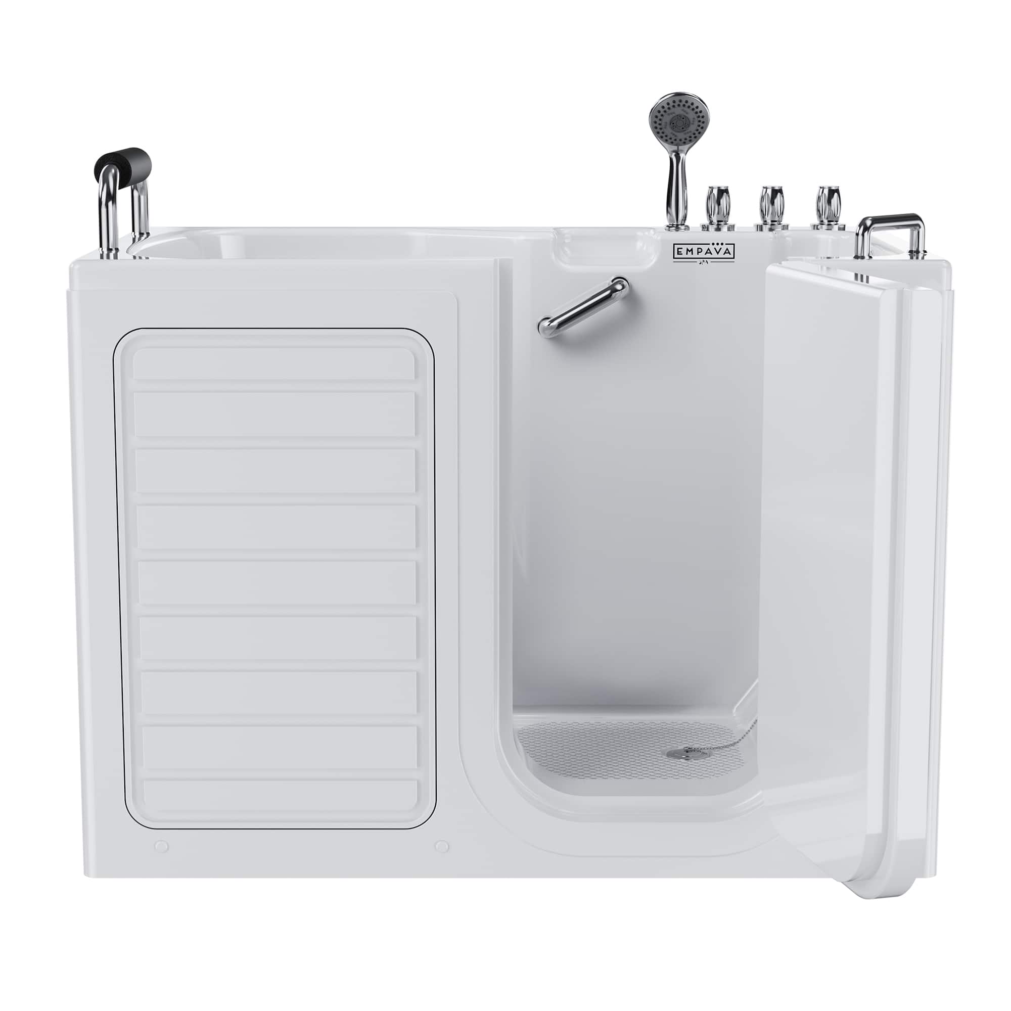 Empava - 54 in. x 30 in. Right Drain Deep Soaking Walk-in Bathtub - Outward Opening Door - Low Threshold for Senior Care - White price history on PriceWatchPro