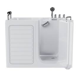 Empava - 54 in. x 30 in. Right Drain Deep Soaking Walk-in Bathtub - Outward Opening Door - Low Threshold for Senior Care - White