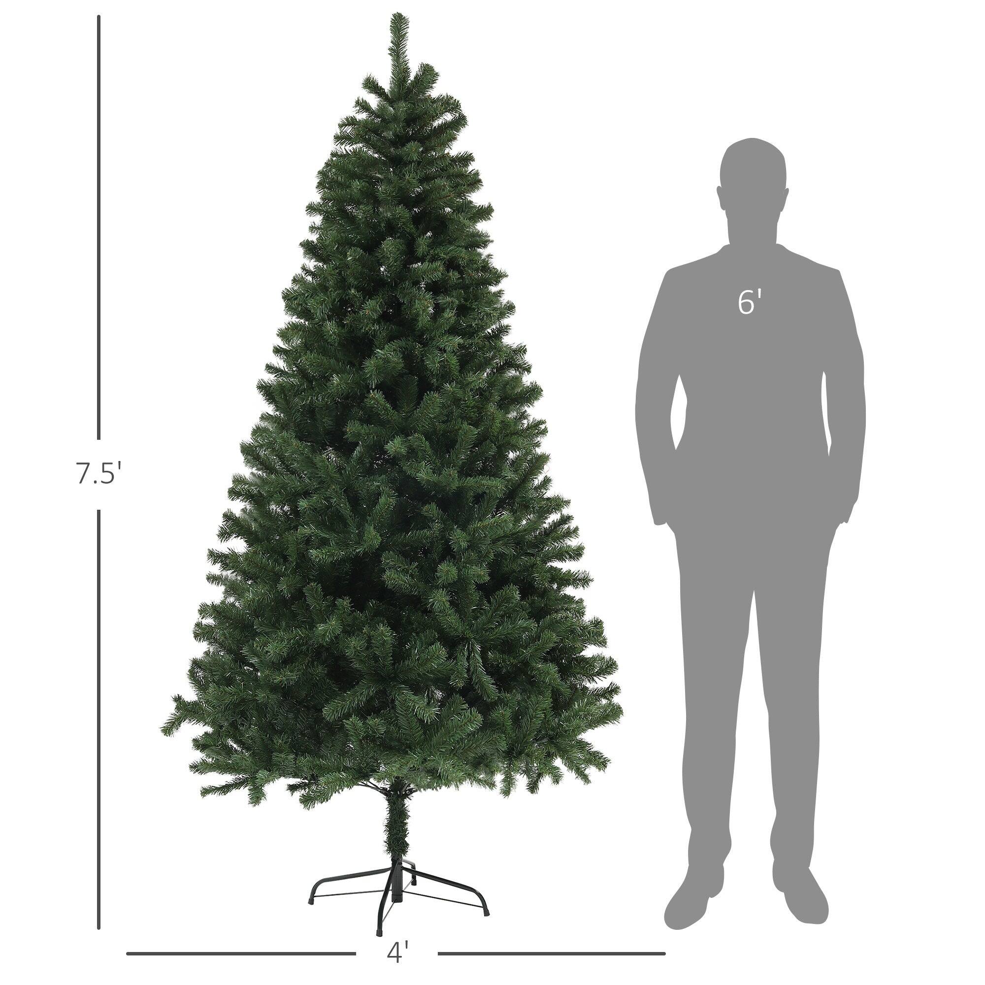 Left. BreeBe - 7.5ft Artificial Christmas Tree - Green.
