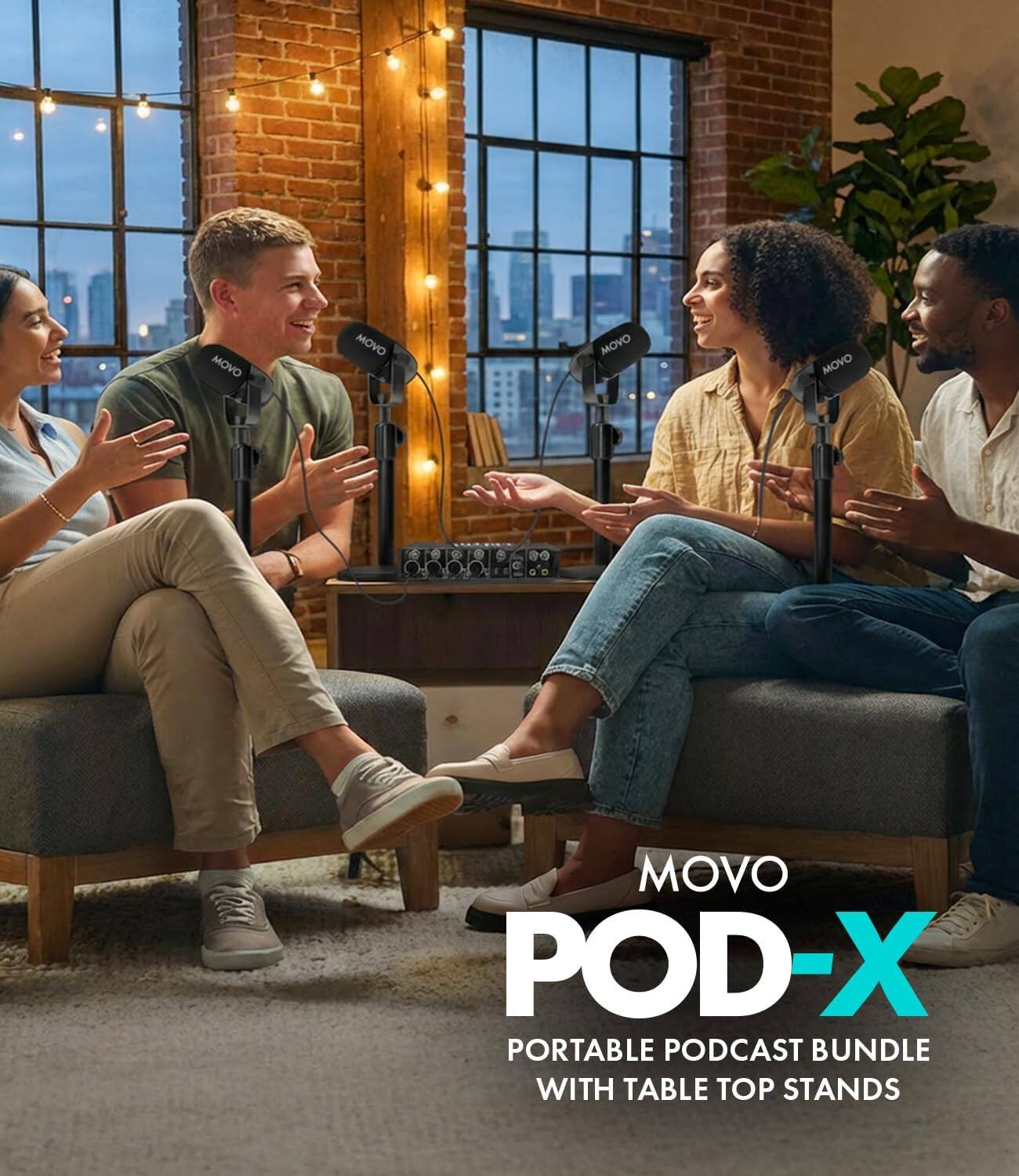 MOVO MOVO MOVO MOVO . - C MOVO POD-X PORTABLE PODCAST BUNDLE WITH TABLE TOP STANDS