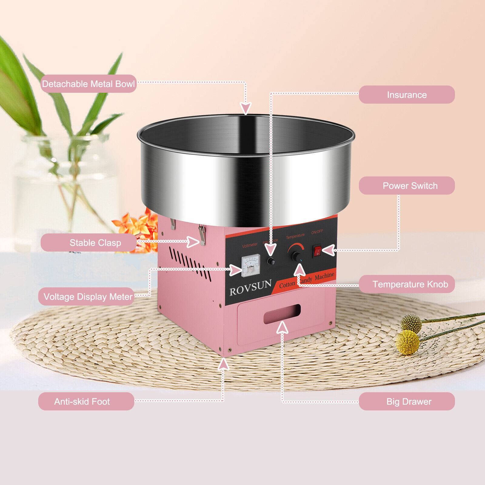 - Detachable Metal Bowl
- Insurance
- Power Switch
- Stable Clasp
- Voltage Display Meter
- Anti-skid Foot
- Big Drawer
- Temperature Knob
- Cotton
- Sandy Machine
- ROVSUN