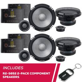 Alpine - R-Series 2-Pack R2-S652 6.5" 300W Peak 2-Way Pro Component Speakeres